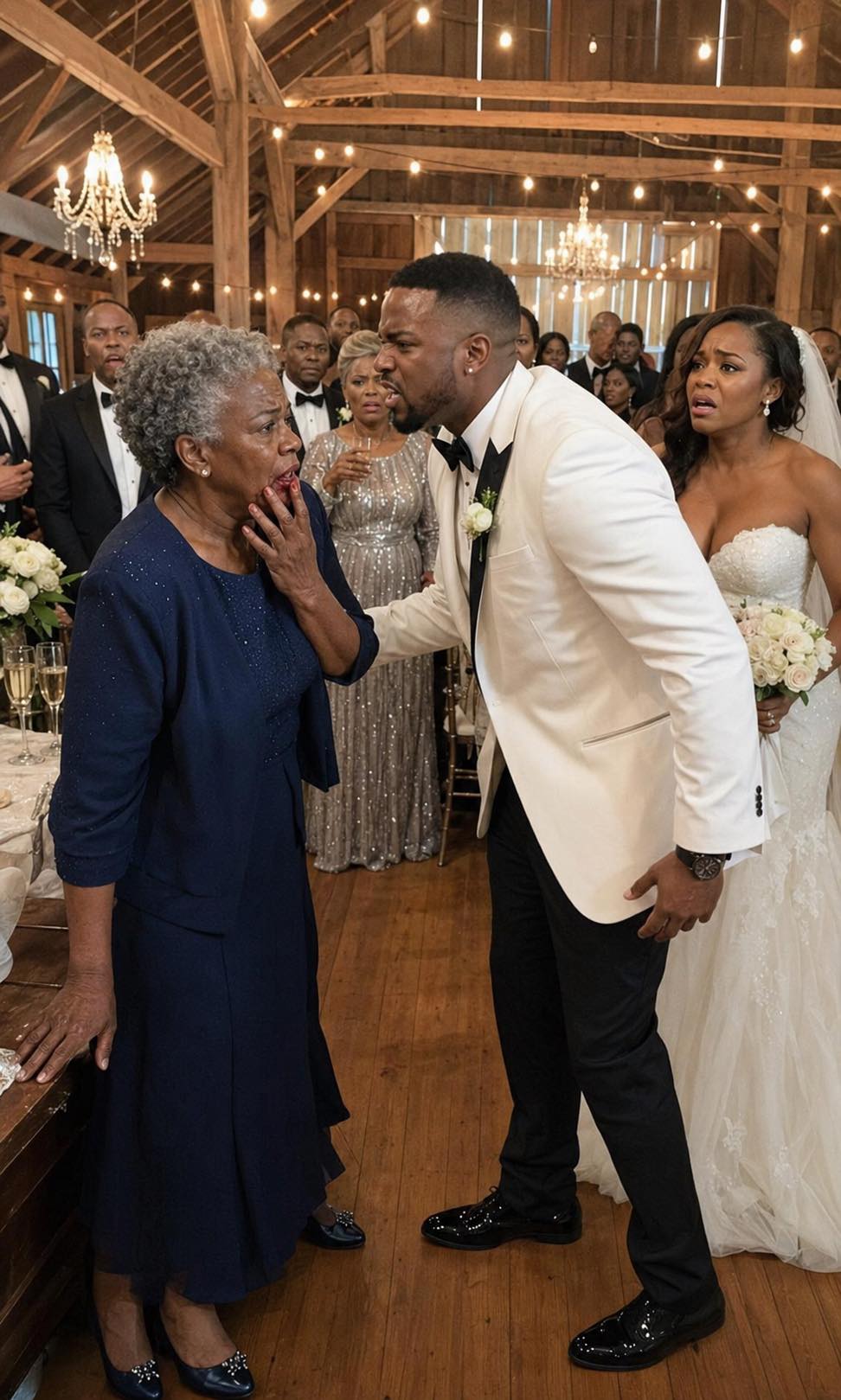 At my daughter’s wedding, my son-in-law demanded I hand over the farm keys in front of two hundred guests. When I refused, he sʟᴀᴘᴘᴇᴅ me so hard I lost my balance. I walked outside and made a phone call… he was stunned when he saw who it was!