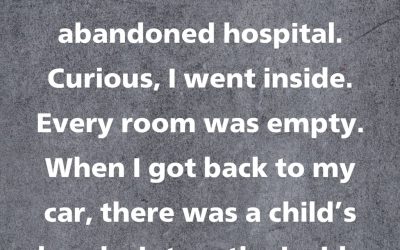A little girl waved at me from the window of an abandoned hospital