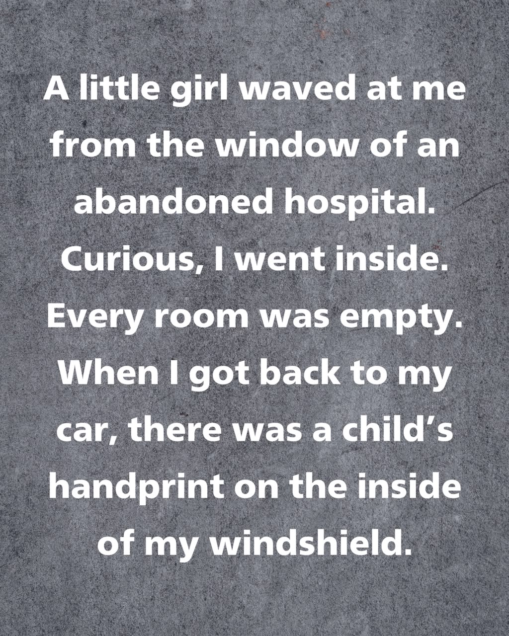 A little girl waved at me from the window of an abandoned hospital