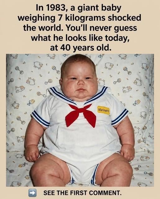 The 7 kilo baby who amazed the world in 1983: this is how it looks today, at the age of 40.