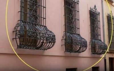 If you see window grills with a curve at the bottom here’s what it means