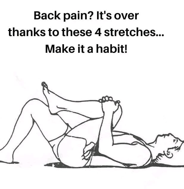 Back pain? It’s over with these 4 stretches…Make it a habit!