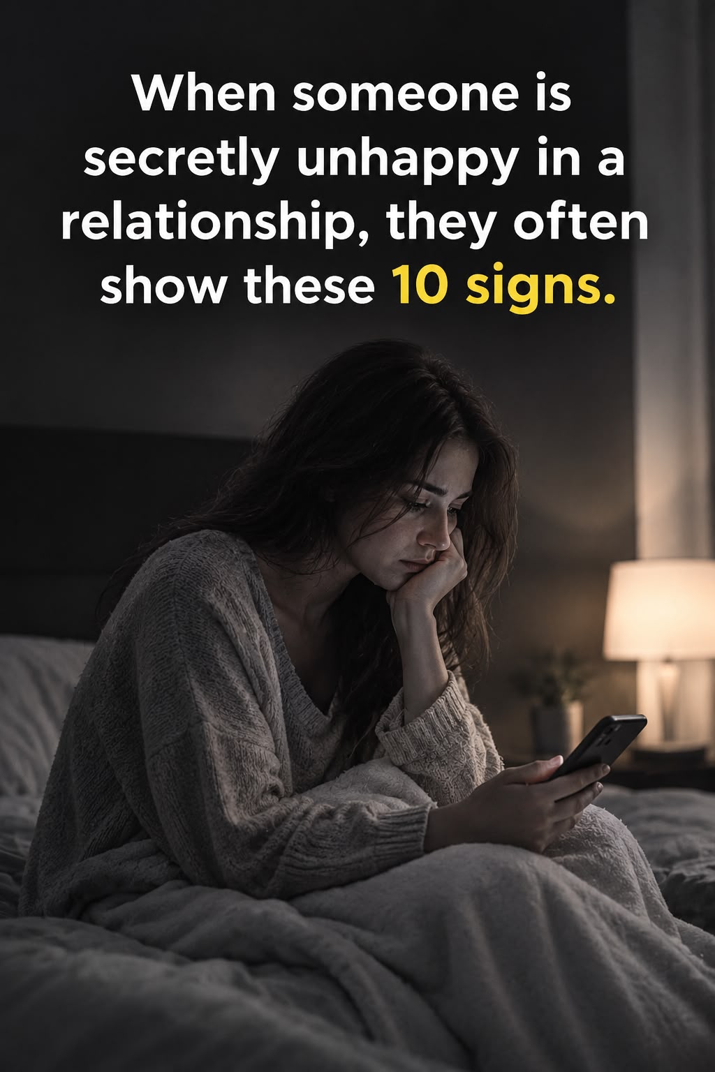 When someone is secretly unhappy in a relationship, they often show these 10 signs.