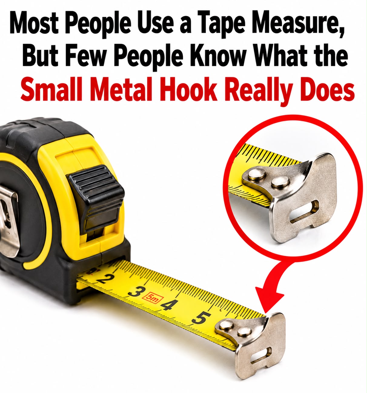 Almost Everyone Uses a Tape Measure, But Few People Know What the Small Metal Hook Really Does