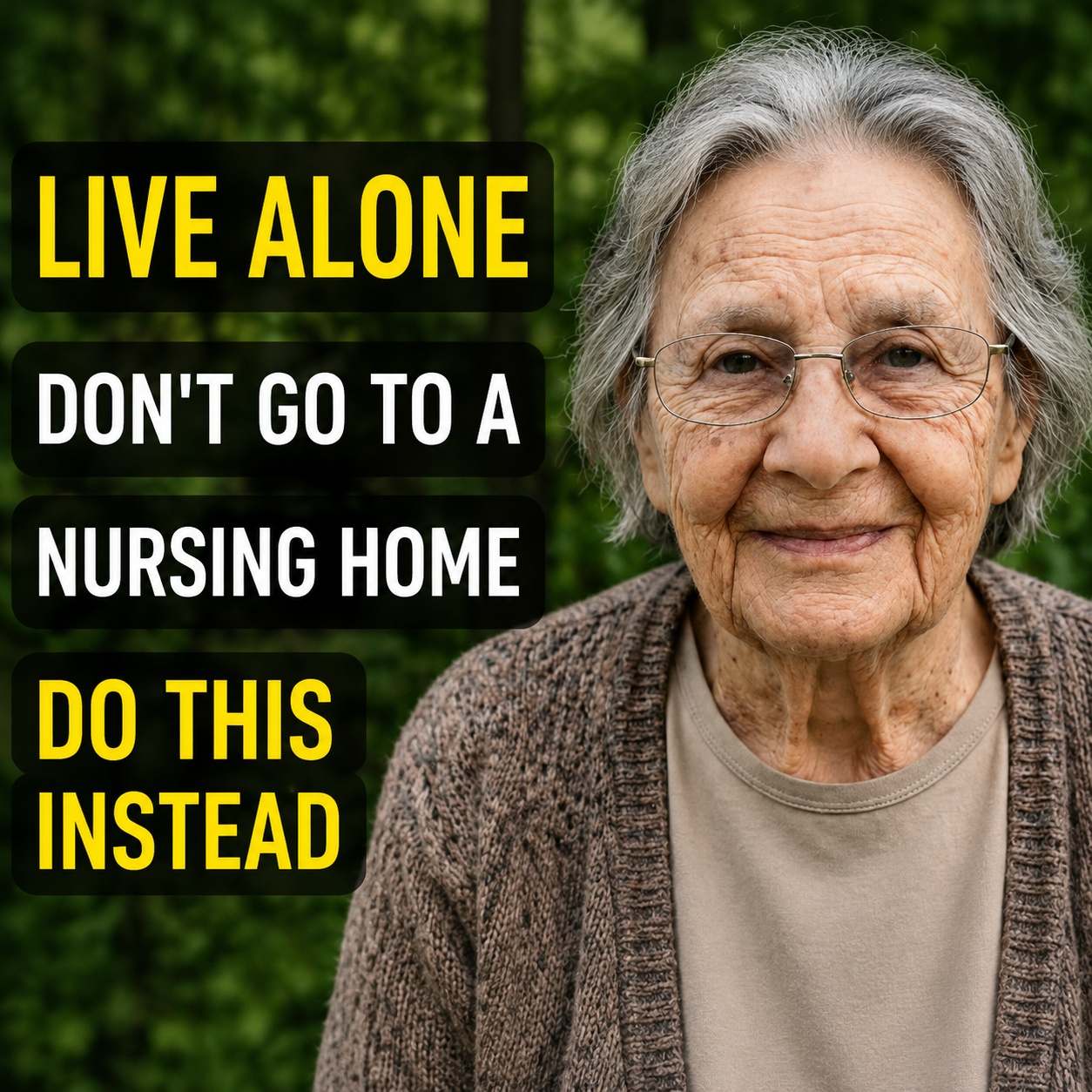 I am 83 years old: alternatives to nursing homes when it is not possible to live alone.
